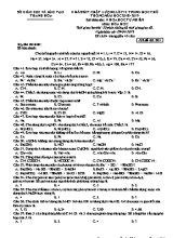 Đề khảo sát chất lượng môn Hóa học Lớp 12 - Mã đề 001 - Năm học 2018-2019 - Sở giáo dục và đào tạo Thanh Hóa